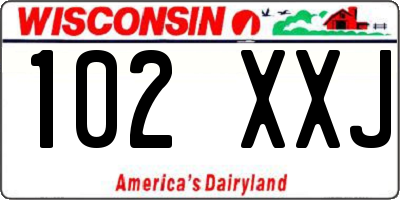 WI license plate 102XXJ