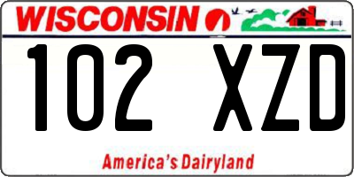 WI license plate 102XZD