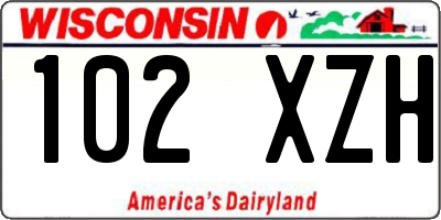 WI license plate 102XZH
