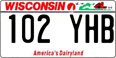 WI license plate 102YHB