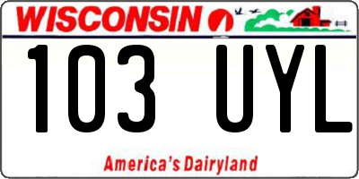 WI license plate 103UYL