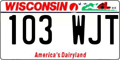 WI license plate 103WJT