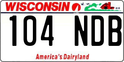 WI license plate 104NDB