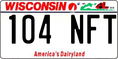 WI license plate 104NFT