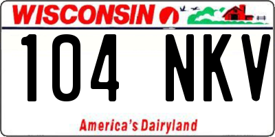WI license plate 104NKV