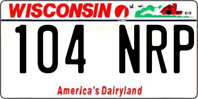 WI license plate 104NRP