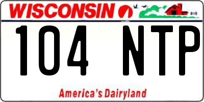 WI license plate 104NTP