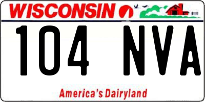 WI license plate 104NVA