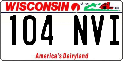 WI license plate 104NVI
