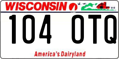 WI license plate 104OTQ