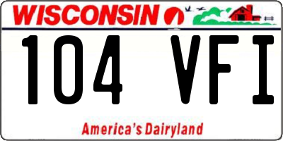 WI license plate 104VFI