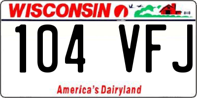 WI license plate 104VFJ