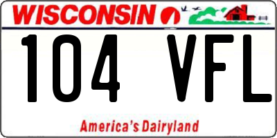 WI license plate 104VFL