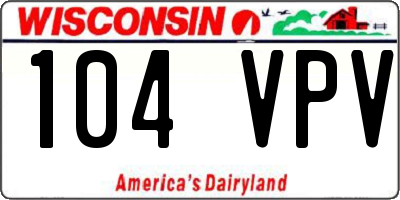 WI license plate 104VPV