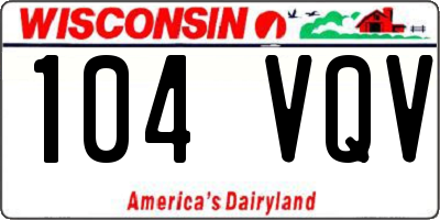 WI license plate 104VQV