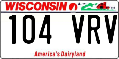 WI license plate 104VRV