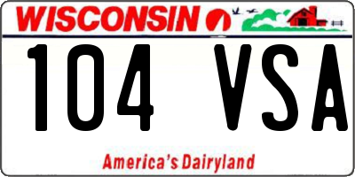 WI license plate 104VSA