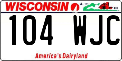 WI license plate 104WJC