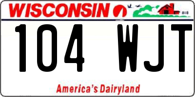 WI license plate 104WJT