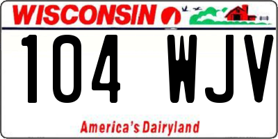 WI license plate 104WJV