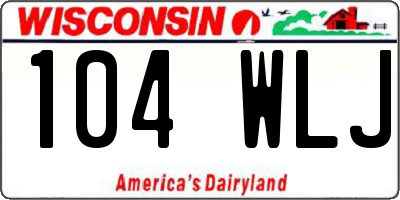 WI license plate 104WLJ