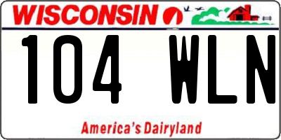 WI license plate 104WLN