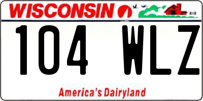 WI license plate 104WLZ
