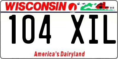 WI license plate 104XIL