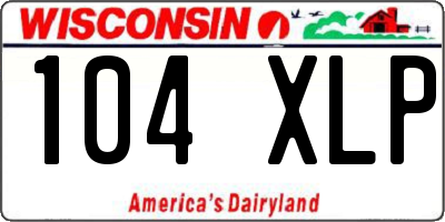WI license plate 104XLP
