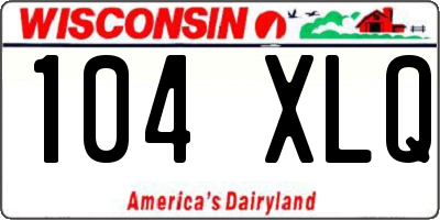 WI license plate 104XLQ