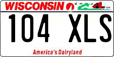 WI license plate 104XLS