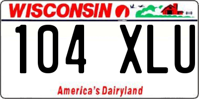 WI license plate 104XLU