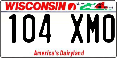 WI license plate 104XMO