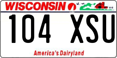WI license plate 104XSU