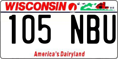 WI license plate 105NBU