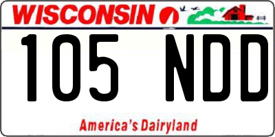 WI license plate 105NDD
