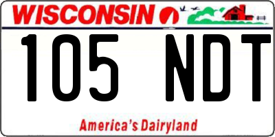 WI license plate 105NDT