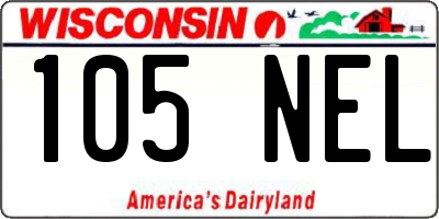 WI license plate 105NEL