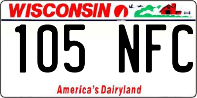 WI license plate 105NFC