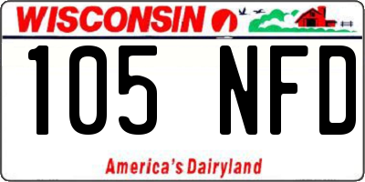 WI license plate 105NFD