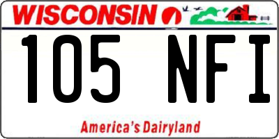 WI license plate 105NFI