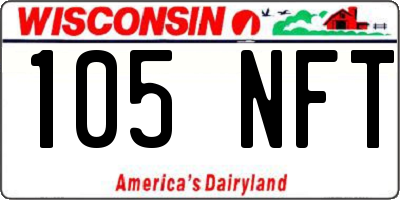 WI license plate 105NFT