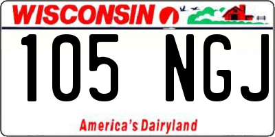WI license plate 105NGJ