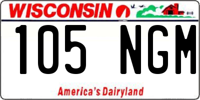 WI license plate 105NGM