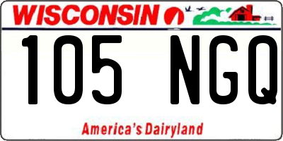WI license plate 105NGQ