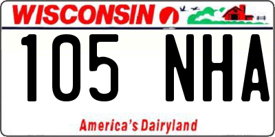 WI license plate 105NHA