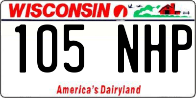 WI license plate 105NHP