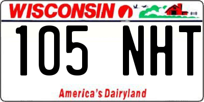 WI license plate 105NHT