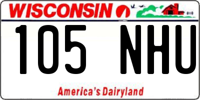 WI license plate 105NHU