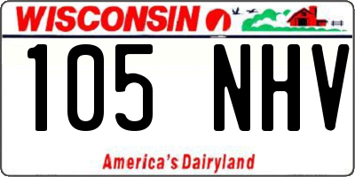 WI license plate 105NHV